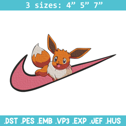 Eevee x nike Embroidery Design, Pokemon Embroidery, Embroidery File, Nike Embroidery, Anime shirt, Digital download