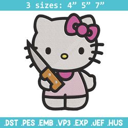 Hello kitty knife Embroidery Design, Hello kitty Embroidery, Embroidery File, Anime Embroidery, Digital download.