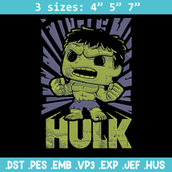 Hulk chibi Embroidery Design, Marvel Embroidery, Embroidery File, Anime Embroidery, Anime shirt, Digital download