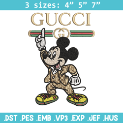 Mickey gucci Embroidery Design, Gucci Embroidery, Embroidery File,Logo shirt, Sport Embroidery, Digital download