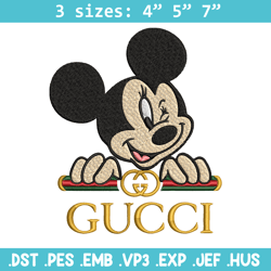 Mickey mouse Embroidery Design, Gucci Embroidery, Brand Embroidery, Embroidery File, Logo shirt, Digital download