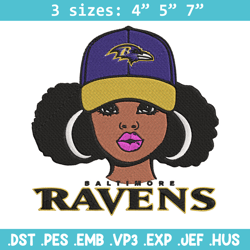 Baltimore Ravens Girl embroidery design, Ravens embroidery, NFL embroidery, logo sport embroidery, embroidery design.