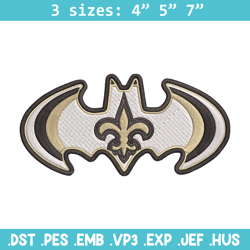 Batman Symbol New Orleans Saints embroidery design, New Orleans Saints embroidery, NFL embroidery, sport embroidery.