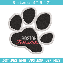 Boston Terrier logo embroidery design, NCAA embroidery,Sport embroidery, logo sport embroidery, Embroidery design