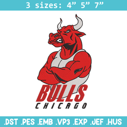 Chicago Bulls logo embroidery design, NBA embroidery, Sport embroidery, Embroidery design,Logo sport embroidery