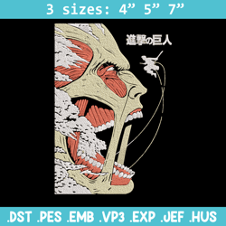 Colossal titan Embroidery Design, Aot Embroidery, Embroidery File, Anime Embroidery, Anime shirt,Digital download