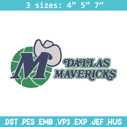Dallas Mavericks logo embroidery design, NBA embroidery, Sport embroidery, Embroidery design, Logo sport embroidery