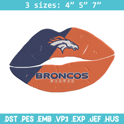 Denver Broncos Lips embroidery design, Denver Broncos embroidery, NFL embroidery, sport embroidery, embroidery design.