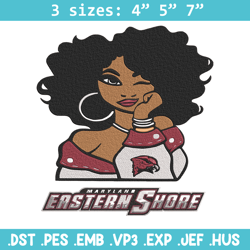 Eastern Shore girl embroidery design, NCAA embroidery, Embroidery design, Logo sport embroidery,Sport embroidery