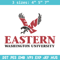 Eastern Washington logo embroidery design, NCAA embroidery,Sport embroidery,Logo sport embroidery,Embroidery design