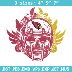 Arizona Cardinals Skull Helmet embroidery design, Arizona Cardinals embroidery, NFL embroidery, logo sport embroidery.