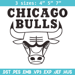 Chicago Bulls logo embroidery design, NBA embroidery, Sport embroidery, Embroidery design,Logo sport embroidery.