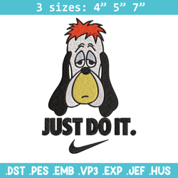 Droopy Just Rick It Embroidery design, Cartoon funny Embroidery, Logo Nike design, Embroidery file, Instant download.