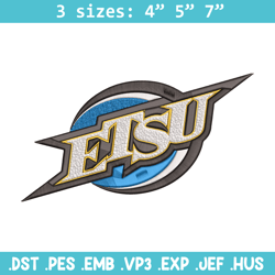 East Tennessee State logo embroidery design, NCAA embroidery,Sport embroidery,logo sport embroidery,Embroidery design