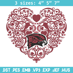 Eastern Shore heart embroidery design, Sport embroidery, logo sport embroidery, Embroidery design,NCAA embroidery