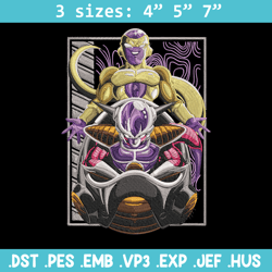 Frieza form Embroidery Design, Dragonball Embroidery,Embroidery File, Anime Embroidery, Anime shirt, Digital download