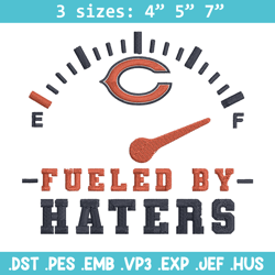 Fueled By Haters Chicago Bears embroidery design, Bears embroidery, NFL embroidery, sport embroidery, embroidery design.