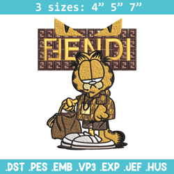 Garfield Fendi Embroidery design, Garfield Fendi cartoon Embroidery, cartoon design, Embroidery File, Digital download.
