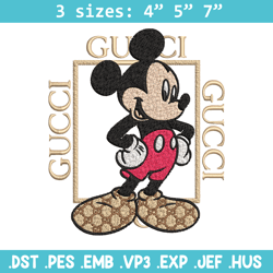 Gucci Mickey Mouse Embroidery design, Gucci Embroidery, Disney design, Embroidery File, cartoon shirt, Instant download.