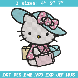 Hello kitty shopping Embroidery Design, Hello kitty Embroidery, Embroidery File, Anime Embroidery, Digital download