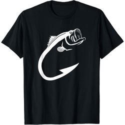 fish hook minimal art cool fishing lover, art lover gift t-shirt s-3xl