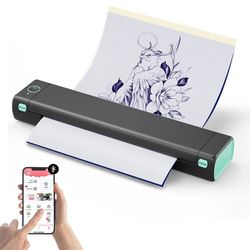 Tattoo Printer Thermal Template Machine Wireless Bluetooth Professional A4 Paper Printer