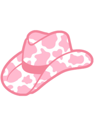 pink cow print cowgirl hat