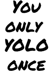 You only YOLO once.