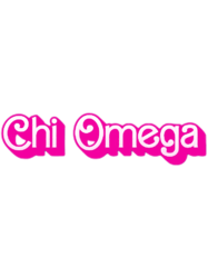 Chi Omega Barbie Text