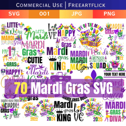 70 Mardi Gras Sublimation PNG Design