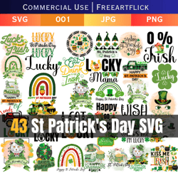 Happy St. Patrick's Day SVG, St. Patrick's Day SVG, St. Patricks Shirt Svg, Clover Svg, Irish Svg, Shamrock Svg