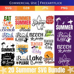 Summer Bundle SVG, Beach Svg, Summertime svg, Funny Beach Quotes Svg, Summer Cut Files