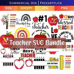 Teacher SVG Bundle, Teacher SVG, School SVG, Teach Svg, Teacher Shirt svg