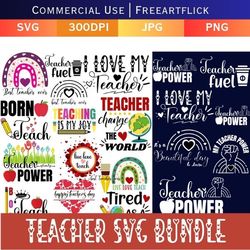 Teacher SVG Bundle, Teacher SVG, School SVG, Teach Svg, Teacher Quote Svg, Teacher Quote Svg, Teacher Svg