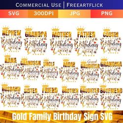 Birthday Queen SVG Bundle, Family Birthday Sign SVG, Birthday Squad Family Shirts SVG, Birthday Girl Birthday Squad svg