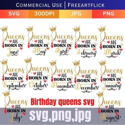 Birthday Queen Svg, Afro Girl Svg, Afro Queen Svg, Birthday Drip Svg, Cut File Svg, Birthday Queen SVG