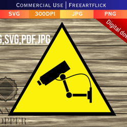 CCTV Camera SVG Cutting Files, Security Sign PNG, CCTV Svg, Camera Sign Svg, Digital Download File