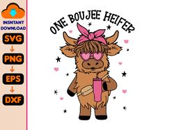 Heifer Valentine Svg, Highland Cow Valentine Svg, Valentine Day Western Country Svg, Love Cow Valentines Day Svg