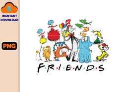 Dr Seuss Friends Png, Reading Day Png, Read Across America Png, Teaching Is My Thing Design