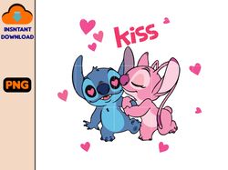 Stitch Png, Stitch Valentine Png, Couple Valentine Png, Valentine Character Png, Valentine Movie Cartoon Png