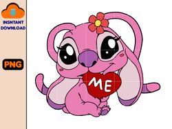 Stitch Valentine Png, Valentine Movie Cartoon Png, Pink Valentine Png, Be My Valentine Png, Happy Valentine Day Png (30)