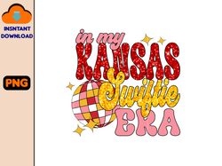 In My Kansas Swifty Era Png, Football Kansas City Retro Faux Glitter Swiftie. Instant Download