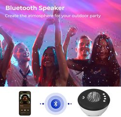 Galaxy Projector with 21 Light Effects, Galaxy Light Star Projector with White Noise and Built-in Bluetooth Speaker, Nig