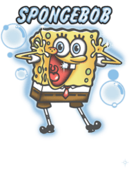 spongebob squarepants bubble airbrushed portrait