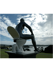 Toilet Man Sculpture,Bermagui,Australia 2015