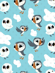 Puffin repeated pattern Graphic