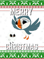 Puffin rock ugly Christmas sweater Active(1)