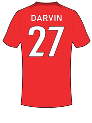 Darwin Nunez football jersey with number 27