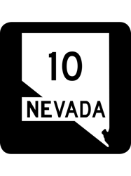 Nevada State Route SR 10  United States Highway Shield Sign