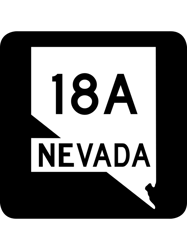 Nevada State Route SR 18A  United States Highway Shield Sign